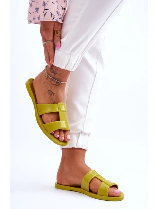 Modne Wegańskie Klapki ZAXY JJ285261 Zielone