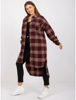 Dámska košeľa EM-KS-003/06.38X-maroon Dámska košeľa EM-KS-003/06.38X-maroon