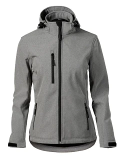 Dámska výkonná softshellová bunda tmavosivá