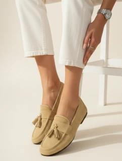 Dámske žlté semišové mokasíny FashionStreet ZY1339