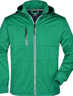 Daiber JN 1078 Pánska 3-vrstvová softshellová bunda „Maritim“ 02.1078 irish green/navy/white