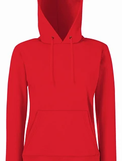 Fruit of the Loom Classic Lady-Fit Hooded Sweat Dámska mikina s kapucňou 16.2038 červená