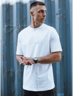 Pánske bavlnené tričko s potlačou biele FashionStreet RX5519 Pánske bavlnené tričko s potlačou biele FashionStreet RX5519