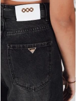 Dámske džínsy balónového strihu čierne FashionStreet UY2743