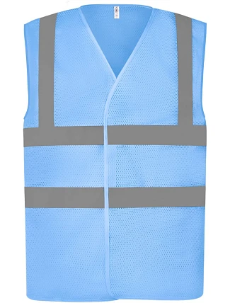 Yoko HVW 120 Hi-Vis sieťovaná bezpečnostná vesta 79.W120 nebesky modrá Yoko HVW 120 Hi-Vis sieťovaná bezpečnostná vesta 79.W120 nebesky modrá
