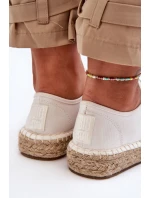 Sznurowane Trampki Espadryle Big Star LL274833 Białe