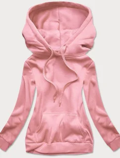 Dámska mikina v púdrovo ružovej farbe (W02-38)