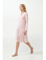 Vamp - Ružová nočná košeľa s leopardím vzorom 21394 - Vamp