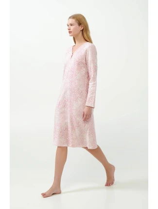 Vamp - Ružová nočná košeľa s leopardím vzorom 21394 - Vamp