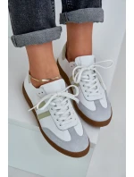 Zazoo N1068 Dámske kožené nízke tenisky White
