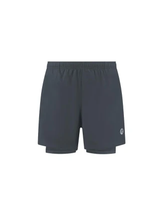 Rogelli pánske šortky 2 v 1 ESSENTIAL šedé 3XL