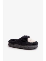 Teplé dámske čierne papuče s kožušinou Jozelinetta Teplé dámske čierne papuče s kožušinou Jozelinetta