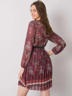 Šaty DHJ SK 10201.93P gaštanová