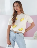 Dámsky nadrozmerný sveter Lemon Lemon Ecru FashionStreet MY2475 Dámsky nadrozmerný sveter Lemon Lemon Ecru FashionStreet MY2475