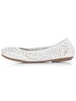 Pohodlná kožená poltopánka Rieker W RKR649 white