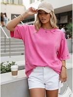Dámske bavlnené tričko AYUBAS ružové FashionStreet RY2638