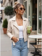 Dámske kožené ramonesky so zipsami béžové FashionStreet TY5643