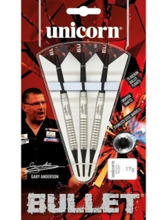 Šípky Unicorn Bullet z nerezovej ocele s mäkkým hrotom - Gary Anderson 16g:23520|18g:23521