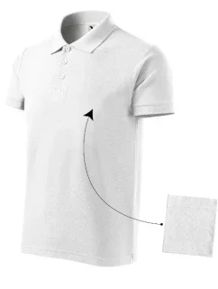 Bavlnená polokošeľa pre mužov biela