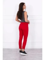 Dámske nohavice 2628-1 červená - Kesi