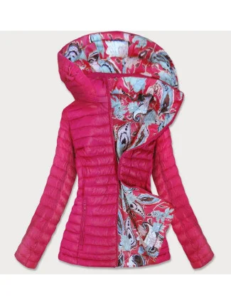 Ružová obojstranná dámska bunda (7174)