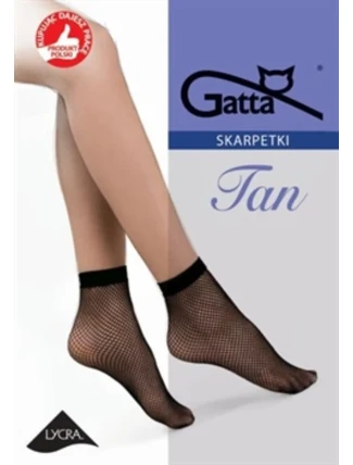 Sieťované dámske ponožky "kabaretky" TAN