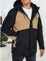 Pánska zimná bunda s kapucňou FashionStreet camel TX5041 Pánska zimná bunda s kapucňou FashionStreet camel TX5041