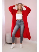 Sveter dlhý sveter červený