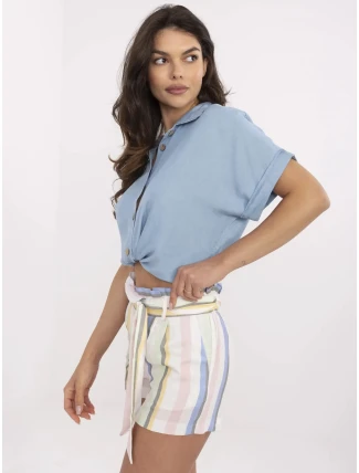 Šortky RO SN 2514.34P biela a modrá Šortky RO SN 2514.34P biela a modrá