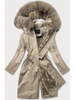 Dámska zimná bunda Teddy beige (b537-46) Dámska zimná bunda Teddy beige (b537-46)