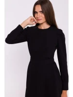 Roztiahnuté šaty S378 čierne - Stylove