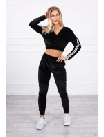 Velúrová súprava s nápisom Queen black