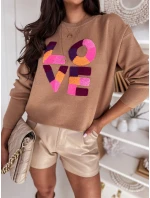 Dámsky oversize sveter HARPER camel FashionStreet MY1983 Dámsky oversize sveter HARPER camel FashionStreet MY1983