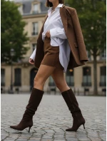 Dámske semišové hnedé topánky FashionStreet ZY1324 Dámske semišové hnedé topánky FashionStreet ZY1324
