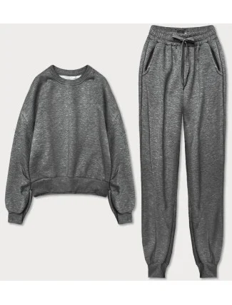 Tmavosivý dámsky dres s krátkou mikinou (8C71-5)