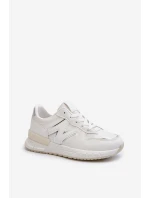 Sneakersy Damskie Z Eko Skóry Białe Kaimans