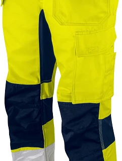 ProJob 6570 Waistpants Stretch (62-64) Elastické bezpečnostné nohavice 64.570X žlté/námornícka modrá