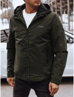 Pánska prechodná bunda s kapucňou zelená FashionStreet TX4888