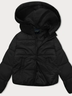 Dámska krátka zimná bunda s kapucňou J Style Black (16M9187-392)
