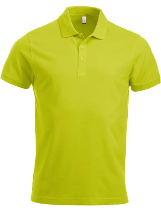 Clique Classic Lincoln S/S Pánske polo tričko z hrubej bavlny 67.8244 visibility green