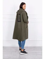 Kaki bunda s kapucňou nadmernej veľkosti Kaki bunda s kapucňou nadmernej veľkosti
