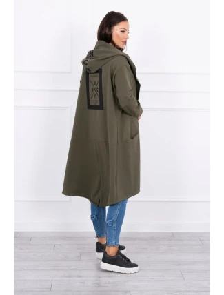 Kaki bunda s kapucňou nadmernej veľkosti Kaki bunda s kapucňou nadmernej veľkosti
