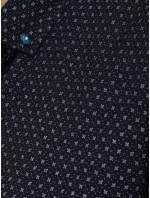 Pánska tmavomodrá vzorovaná košeľa slim fit FashionStreet DX2689