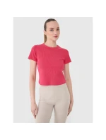 Dámske rebrované tričko 4F 4FRSS25TTSHF2696-54S