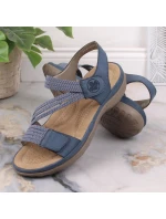 Pohodlné modré sandále Rieker W RKR587