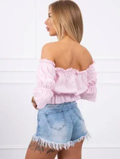 Púdrovo ružová blúzka