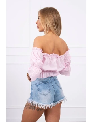 Púdrovo ružová blúzka Púdrovo ružová blúzka