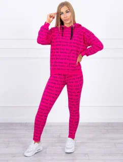 Fuchsiová sada s potlačou