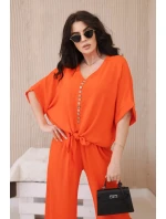 Súprava blúzky a nohavíc oranžová