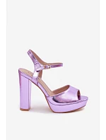 Dámské sandály na vysokém podpatku fialové Nelissey